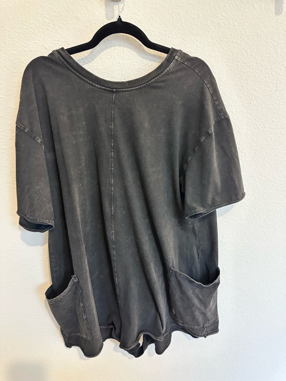 FP Movement by Free People Washed Black V-Neck Romper - Picture 3 of 4